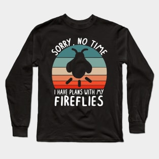 No time plans with firefly forest insect Long Sleeve T-Shirt